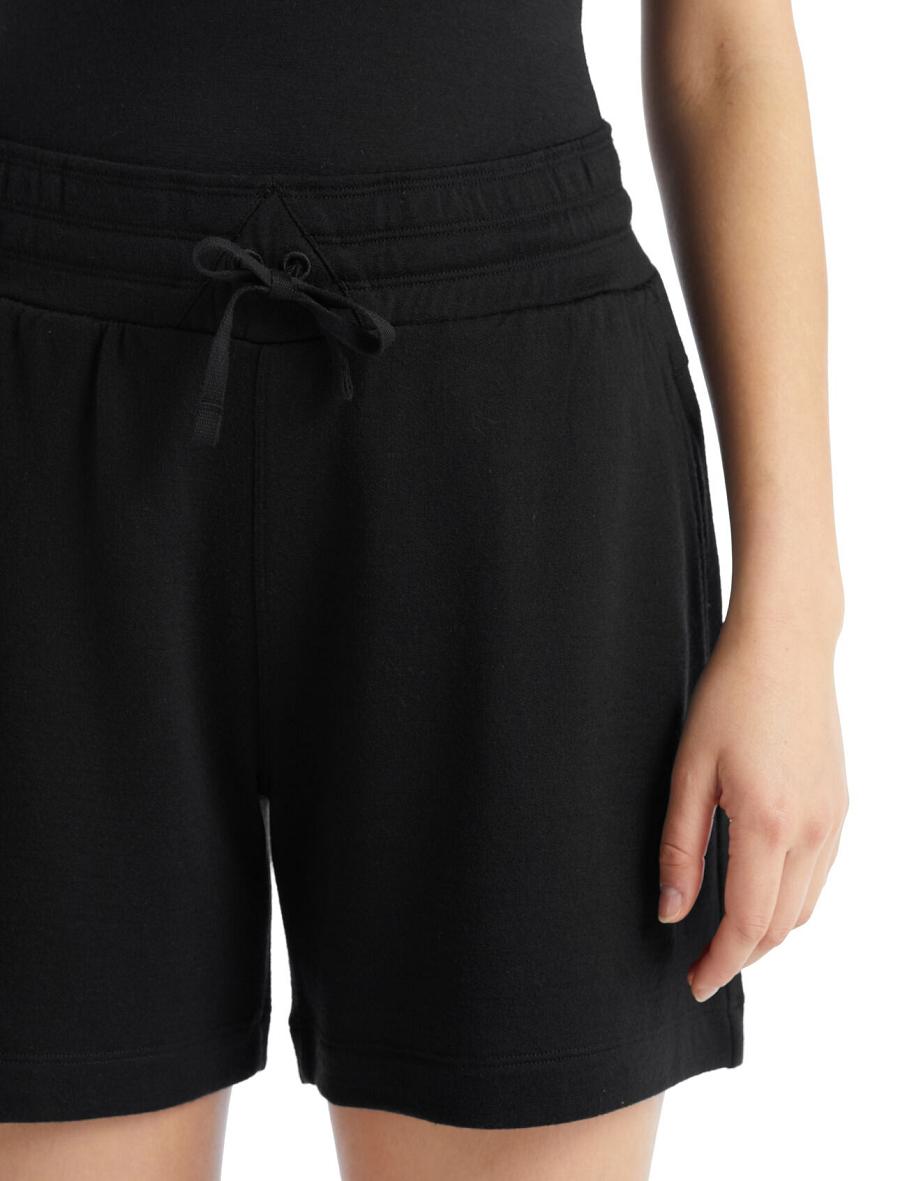 Shorts Icebreaker Merino Crush Femme Noir | FR 1506KORI